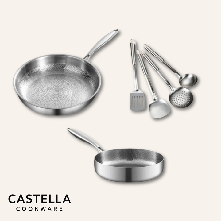 Everyday Cooking Set: 2 Pans + Utensils Set