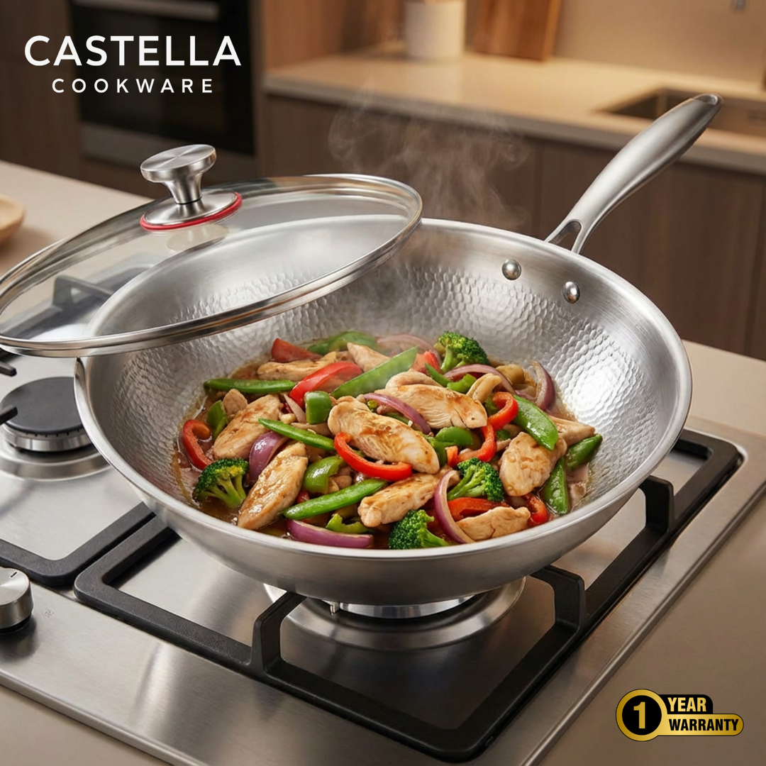 Essential Duo: 2 Pans + Utensils Set